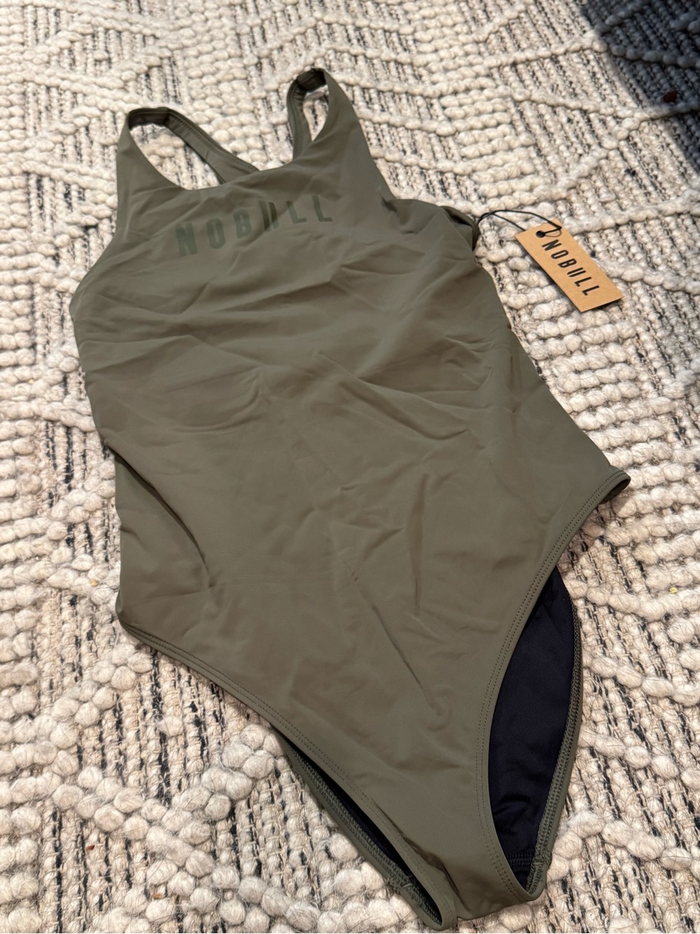 NOBULL NWT one piece swimsuit size small green